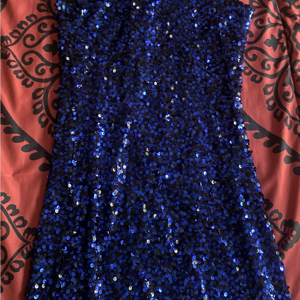 Blue Sequin dance uniform